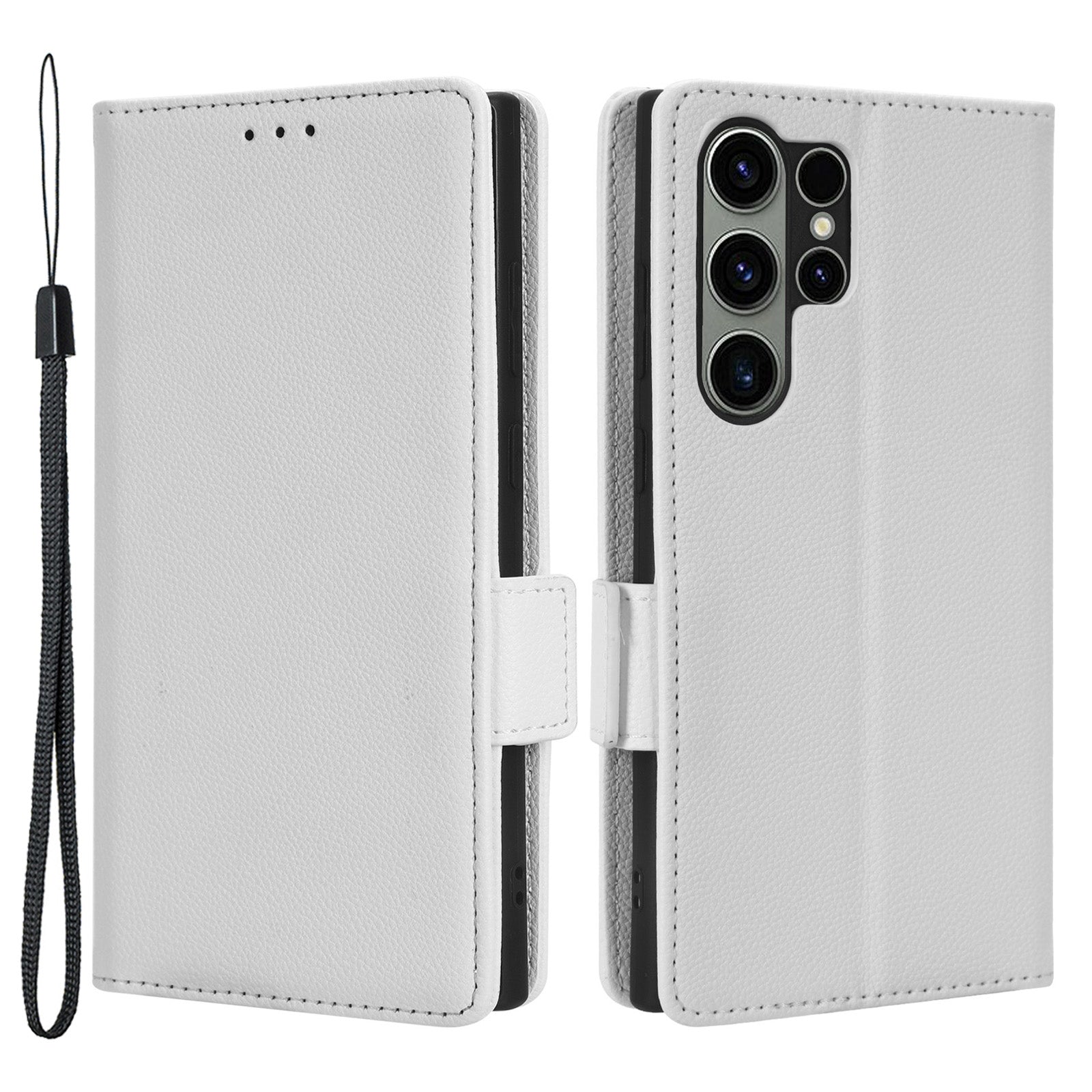 For Samsung Galaxy S23 Ultra Cell Phone Case Wallet Stand Litchi Texture PU Leather Dual Magnetic Clasp Cover For Samsung Galaxy S23 Ultra Cell Phone Case Wallet Stand Litchi Texture PU Leather Dual Magnetic Clasp Cover